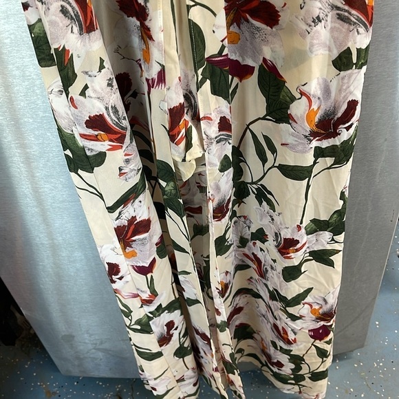 Entro Shorts Dress maxi Tropical Floral women’s Lg ,‎ sheer full split skirt - Picture 8 of 11